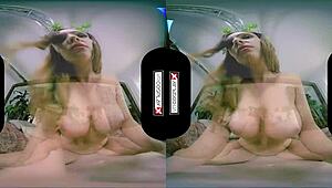 poison ivy xxx cosplay vr with a stunning redhead in the garage