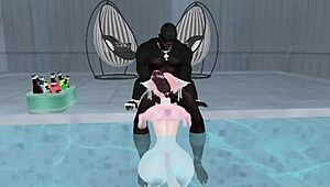 hardcore fucking with big black cock femboy