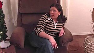 Hailey Chubby Wife Stripped Bare Bottom Spanked Then Gagged With Cock