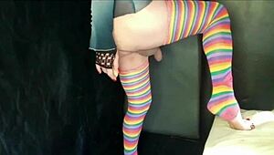 Brunette milf lola pegs big cock with strap on in anal big ass homemade