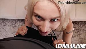 In this taboo pov, stepfather Jerry Kovak gives Emma Rosie a facial