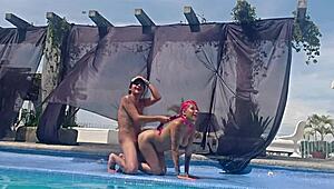 This happens when your cousin doesn't wear a swimsuit at the pool.