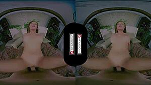 poison ivy xxx cosplay vr with a stunning redhead in the garage