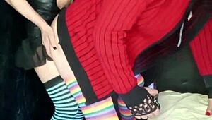 Brunette milf lola pegs big cock with strap on in anal big ass homemade