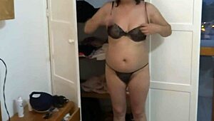 on the beach i record my stepmother getting dressed after fucking...