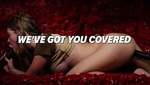 Girls tied up after wild party - lesbian domination & rope bondage!