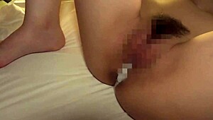 i massaged this beautiful japanese milf's huge natural tits and gave her a creampie.