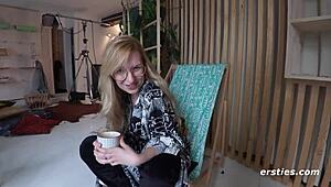 First time lesbians explore hot sex together