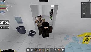 Roblox girl gets fucked in a public bathroom risky