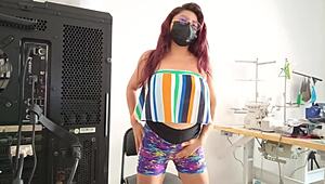 I caught my stepsister doing homemade porn - real amateur