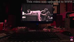 Disobedient brunette punished with rough sex, blowjob, anal, spanking in garage