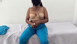 Big Ass and Busty Nurse Masturbates Her Juicy Pussy in the Hospital Real Homemade Amateur