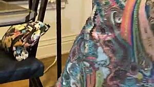 Anna Maria, mature Latina, models her new sundress seductively