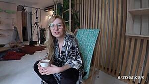 First time lesbians explore hot sex together