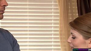 The Skinny Brunette Masseuse Surprises Client With Shower SUCKING