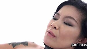 Hey, check out these flirty lesbians fisting each other's tight holes