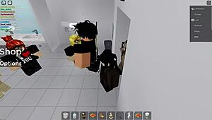Roblox girl gets fucked in a public bathroom risky