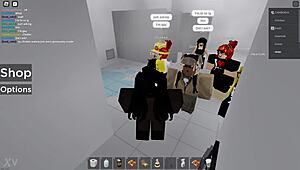 Roblox girl gets fucked in a public bathroom risky