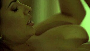 Two Lesbians With Huge Tits Love To Shove A Huge Dildo Up Their Pussy Until They Cum