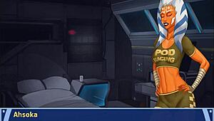 She dances with handjob and tit play