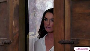 Young Stepdaughter Licks Stepmom's Strapon in Intense Old and Young Lesbian Scene