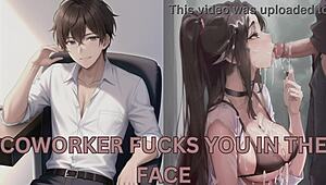 Coworker Bends You Over Desk For Quiet Encounter