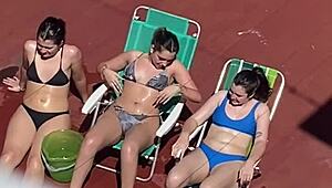 i watched the neighbors sunbathing on the terrace again