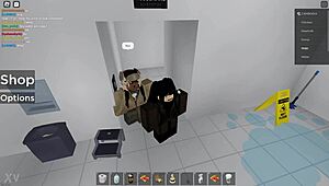 Roblox girl gets fucked in a public bathroom risky
