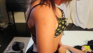 Hot Blonde Loves Sucking Wet Clit and Perky Breasts