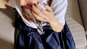 An 18-year-old student visits and gets fucked by her classmate