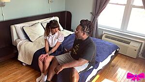 dakota marr, suck that big black cock in school uniform?