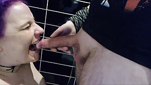 Bound submissive slut sandra endures deepthroat humiliation and puke during rough facefuck