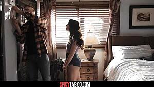 Perv Stepdad Fucks His Naughty Stepsons Girlfriend From Behind