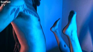 Dirty old man fucking my feet and pussy!