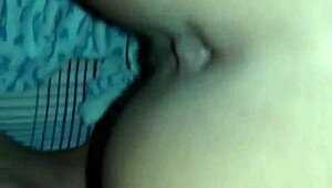 milf's first anal experience with moaning and creampie