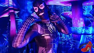 i dressed as spiderbabe for halloween