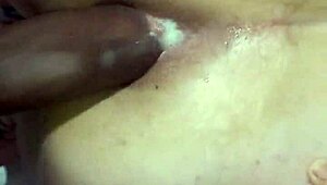 Blonde slut endures anal fucking, resulting in gaping ass