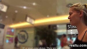 She said, Let's do it right here in the mall. He ripped her clothes off for hardcore POV fucking.