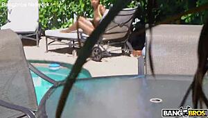 ameena rewards her creeping neighbor with a special treat.