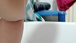 Close-Up of Girlfriend Pissing from Behind in Doggystyle