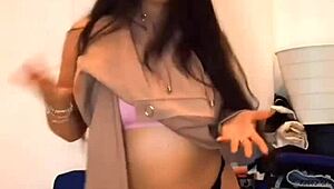 crossdresser teaches banana in see-through panties