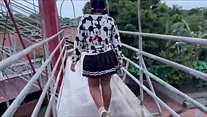 Best Public Sex Video with Deepthroat and Doggystyle Caught at End