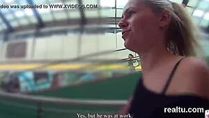 She said, Let's do it right here in the mall. He ripped her clothes off for hardcore POV fucking.