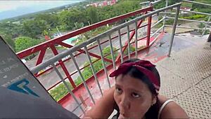 Best Public Sex Video with Deepthroat and Doggystyle Caught at End