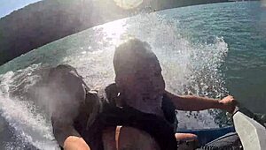 Adventures on jet ski in the sea of Guarujá, São Paulo