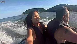 Adventures on jet ski in the sea of Guarujá, São Paulo