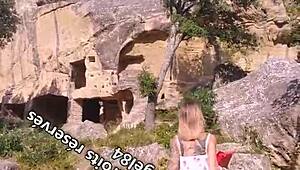 littleangel84 performs solo masturbation outdoors in the french countryside