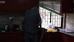 Did you fuck her outside before bending her over in the kitchen?