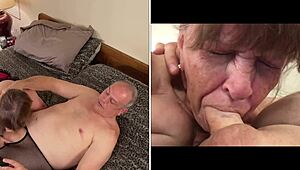 Granny Bijou performs deep blowjob