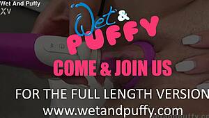 pussy pump session with brunette jessica bell in close-up